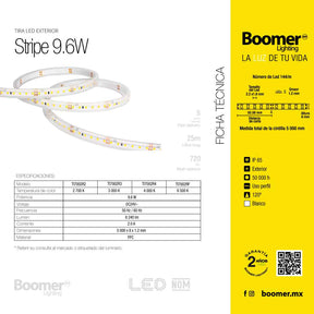 TIRA LED ROLLO DE 5 METROS 9.6W, 4000K, 24V, IP20, EXTERIOR