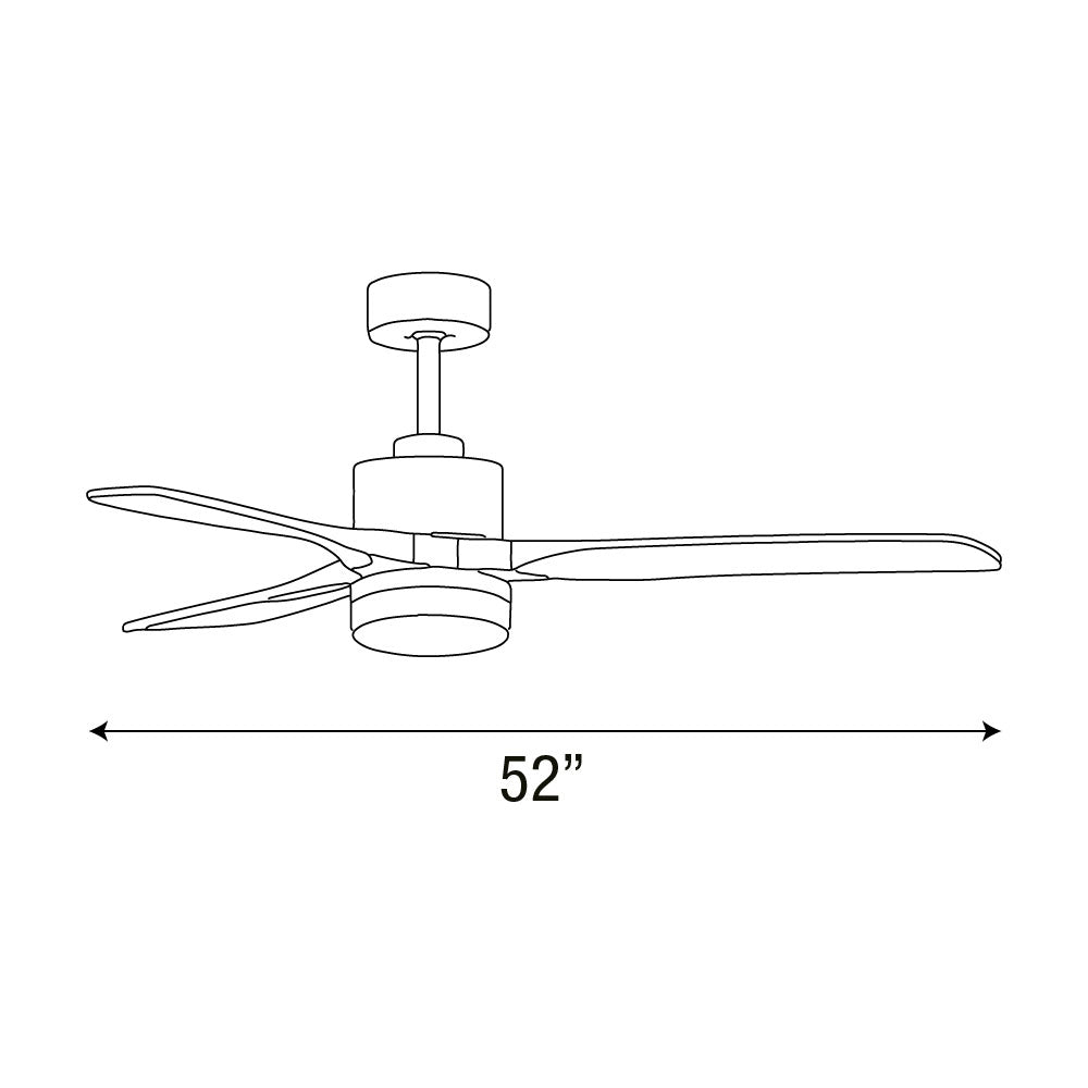 VENTILADOR DE TECHO CON LUZ LED 52" BLACK COPTER 6 VELOCIDADES CCT