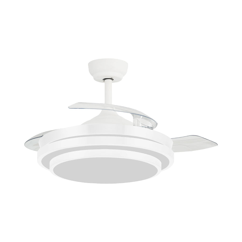 VENTILADOR DE TECHO CON LUZ LED 42" WA, RETRACTIL, CCT