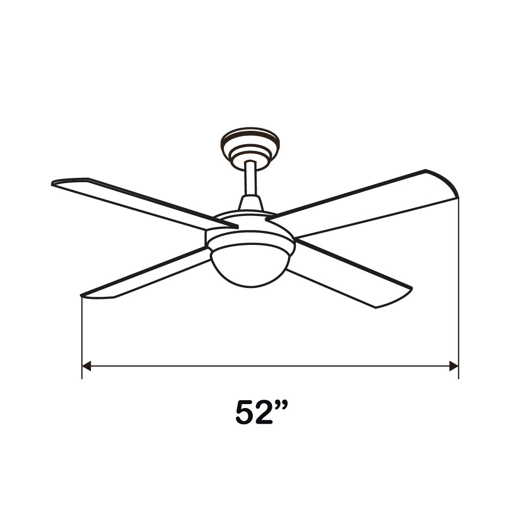 VENTILADOR DE TECHO CON LUZ LED 52" ASTANA 6 VELOCIDADES CCT