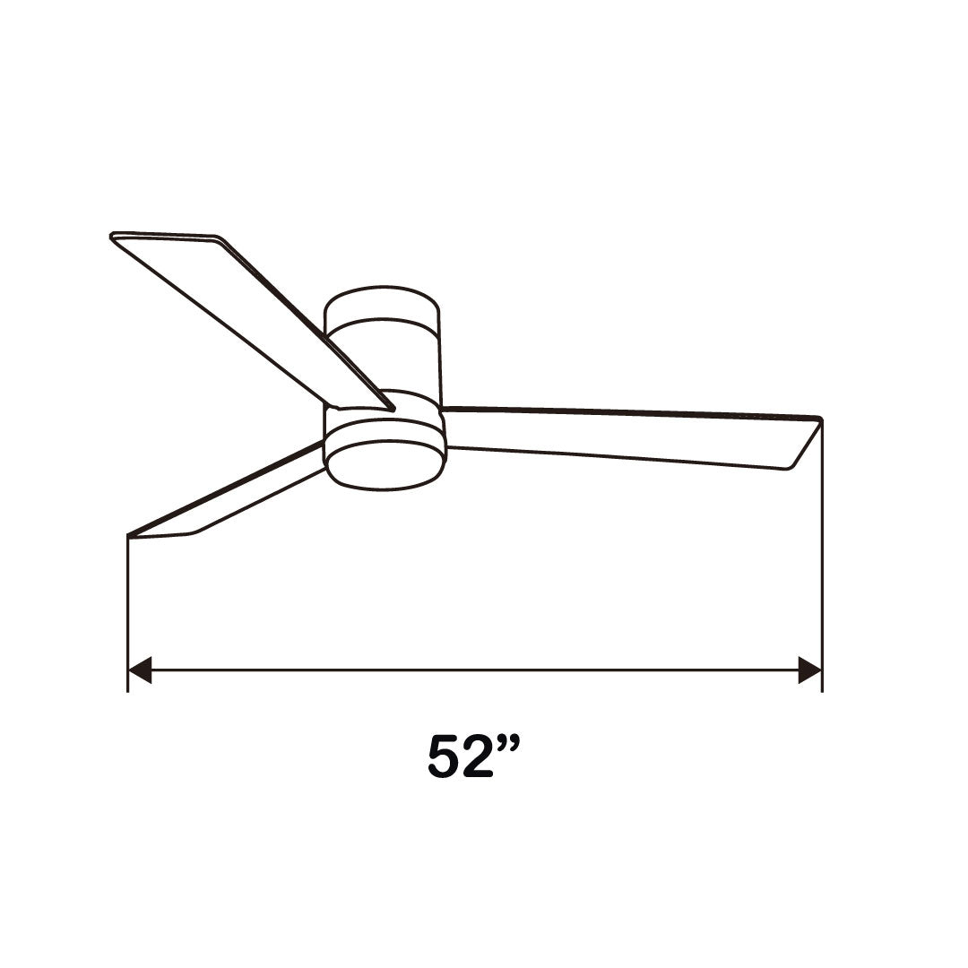 VENTILADOR DE TECHO CON LUZ LED 52" BV, 6 VELOCIDADES, CCT