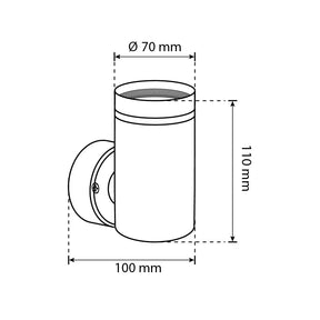 ARBOTANTE PARA PARED REFLEX BLANCO, 6.5W, BASE GU10(x1) INT