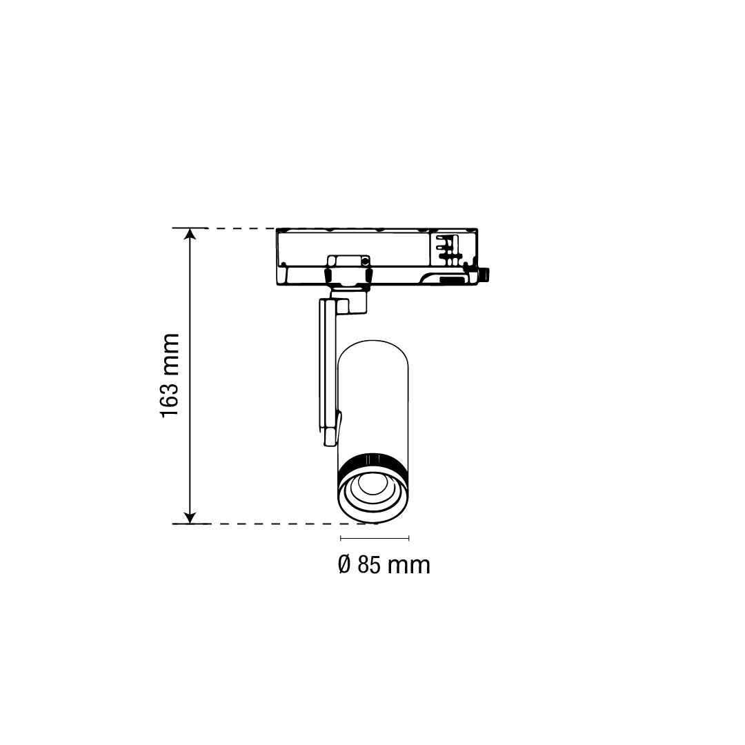 LUMINARIO HS TRACK ADJUSTABLE ZOOM LIGHT BLANCO, 30W, 3000K