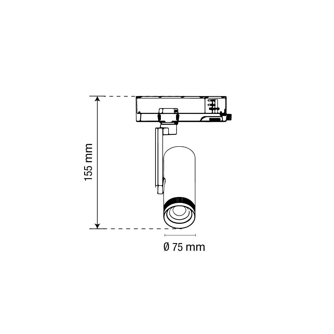 LUMINARIO HS ADJUSTABLE ZOOM LIGHT C NEGRO, 25W, 4000K