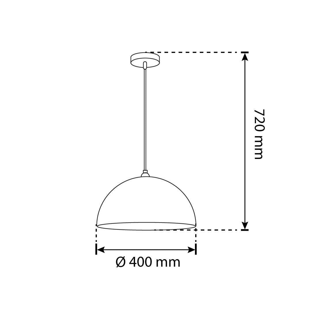 LÁMPARA COLGANTE MASSIMA BLANCO, 15 W, BASE E27 INTERIOR, AL