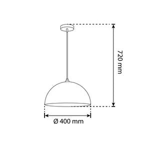 LÁMPARA COLGANTE MASSIMA BLANCO, 15 W, BASE E27 INTERIOR, AL