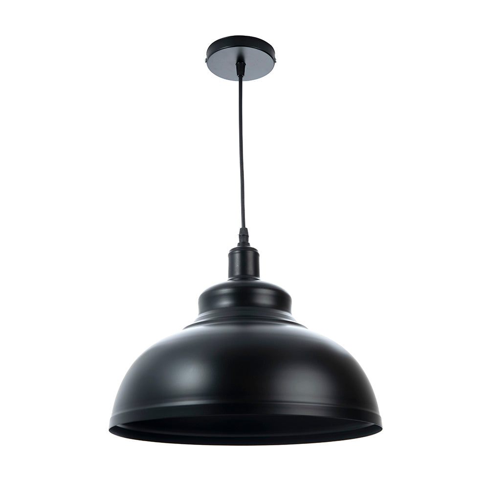 LÁMPARA COLGANTE GIULIA NEGRO, 15 W, BASE E27, INTERIOR, AL