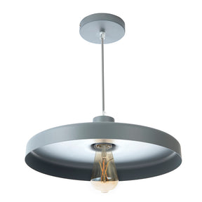 LÁMPARA COLGANTE ELIO GRIS, 15 W, BASE E27, INTERIOR, AL