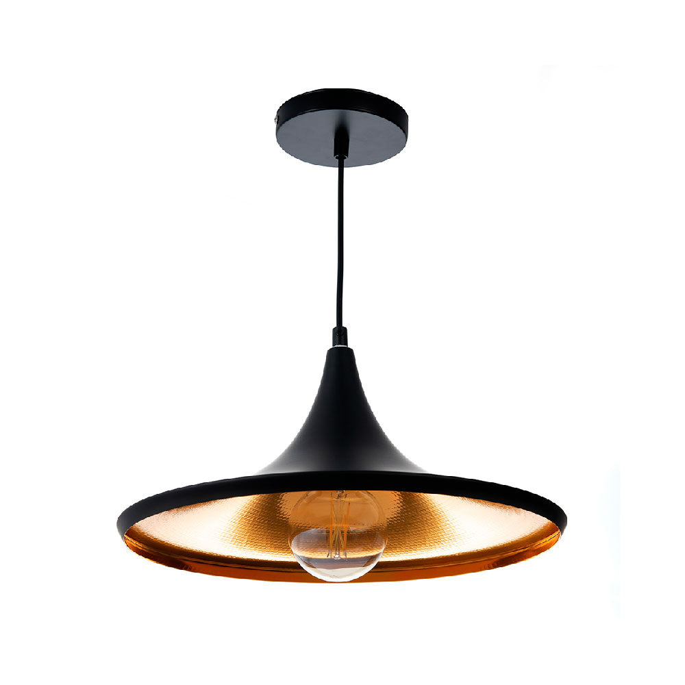LÁMPARA COLGANTE AVA NEGRO, 15 W, BASE E27, INTERIOR, AL