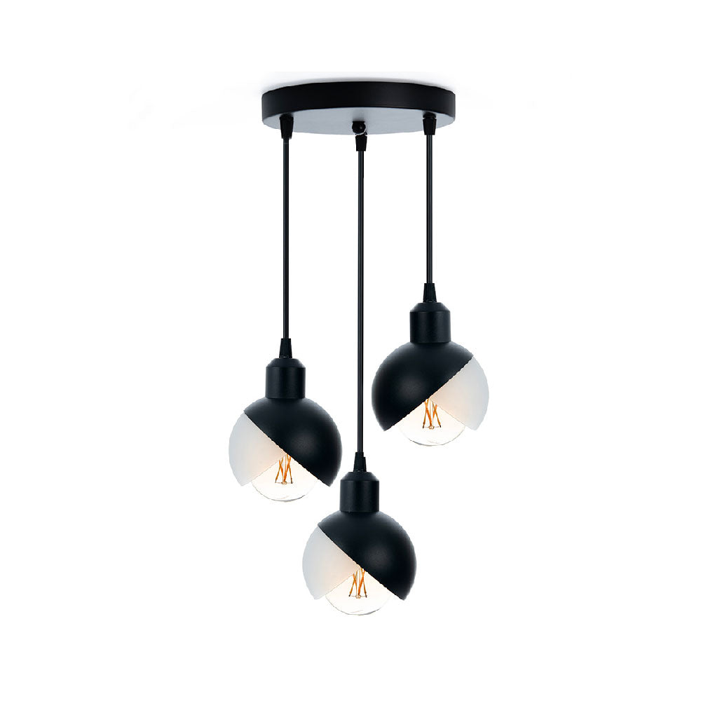 LÁMPARA COLGANTE LANTAAR 3 NEGRO, 45 W, BASE E27, INTERIOR
