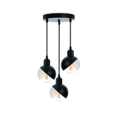 LÁMPARA COLGANTE LANTAAR 3 NEGRO, 45 W, BASE E27, INTERIOR