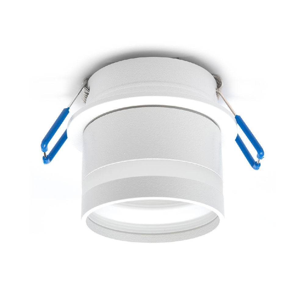 MARCO EMPOTRABLE BLANCO Y0R0 PARA FOCO LED, 6.5W, MR16