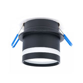 MARCO EMPOTRABLE NEGRO Y0R0 PARA FOCO LED, 6.5W, BASE MR16