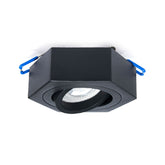MARCO EMPOTRABLE NEGRO Y1R1 PARA FOCO LED, 6.5W, GU10 Y MR16