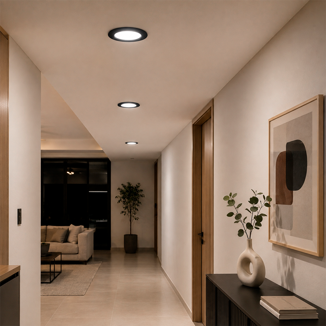 EMPOTRABLE LED NEGRO ATENUABLE DE 10W LUZ NEUTRA 1050 LM