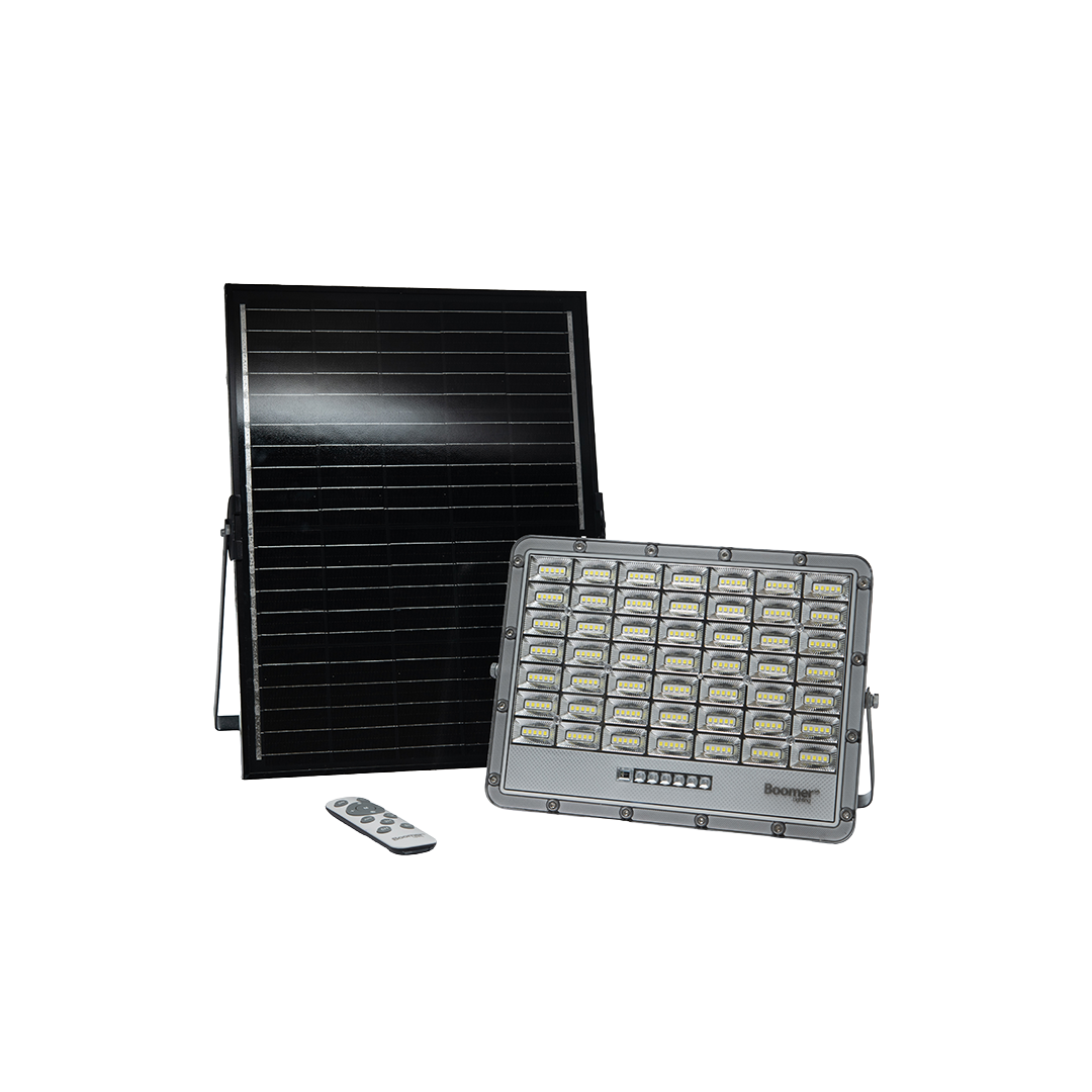REFLECTOR CON PANEL SOLAR YUMA, 200W, LUZ FRÍA, CON CONTROL