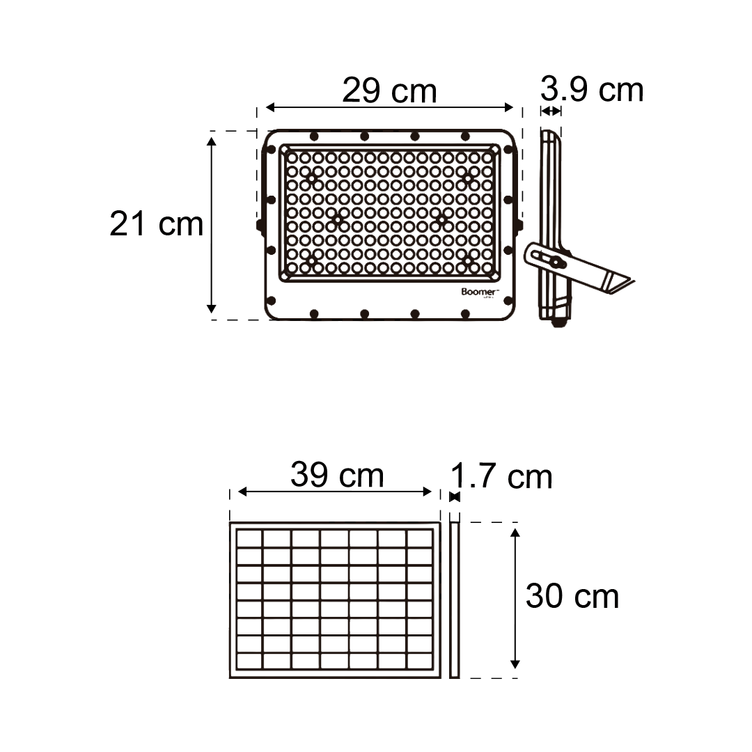 REFLECTOR CON PANEL SOLAR YUMA, 200W, LUZ FRÍA, CON CONTROL