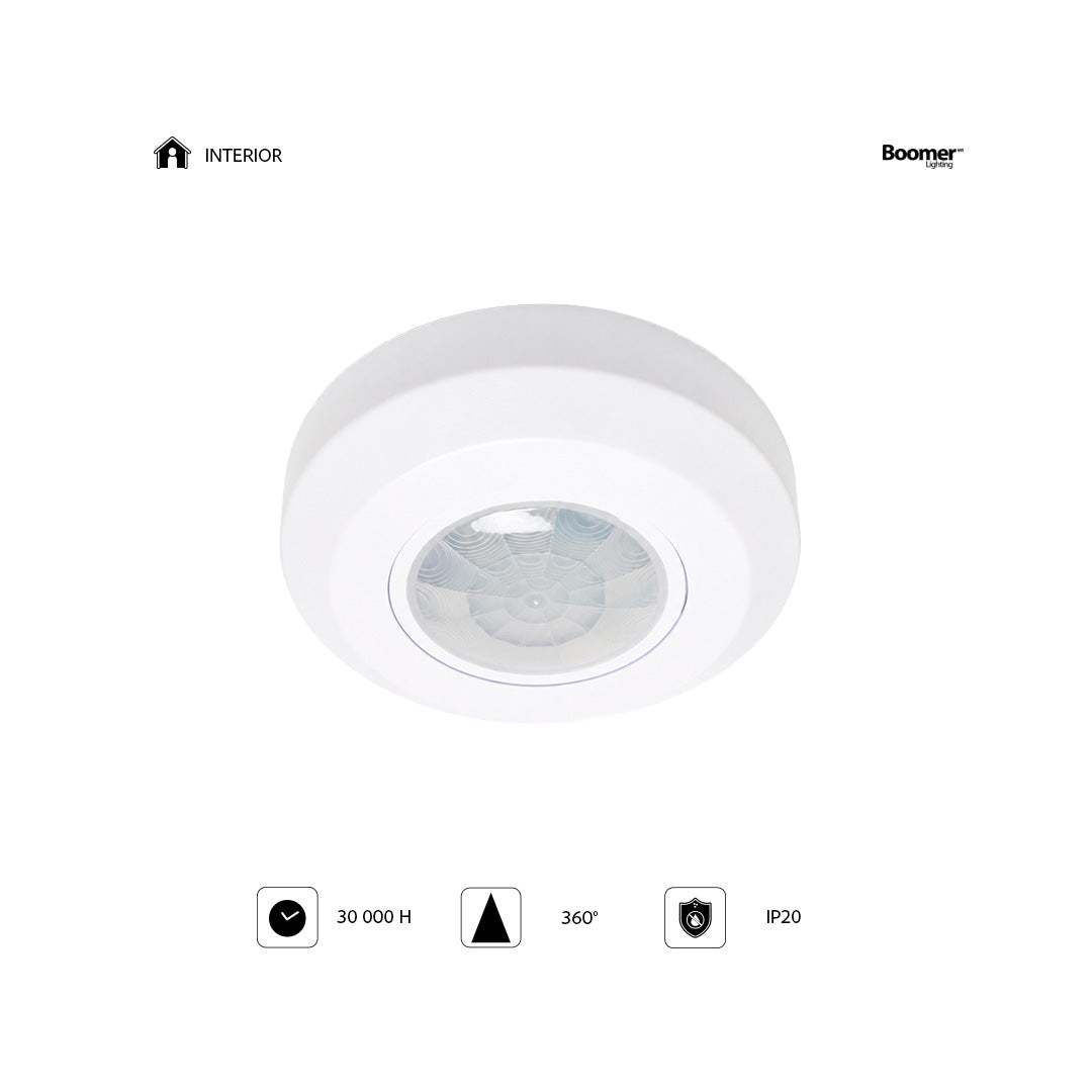 SENSOR DE MOVIMIENTO PIR PARA TECHO 100W 360 GRADOS