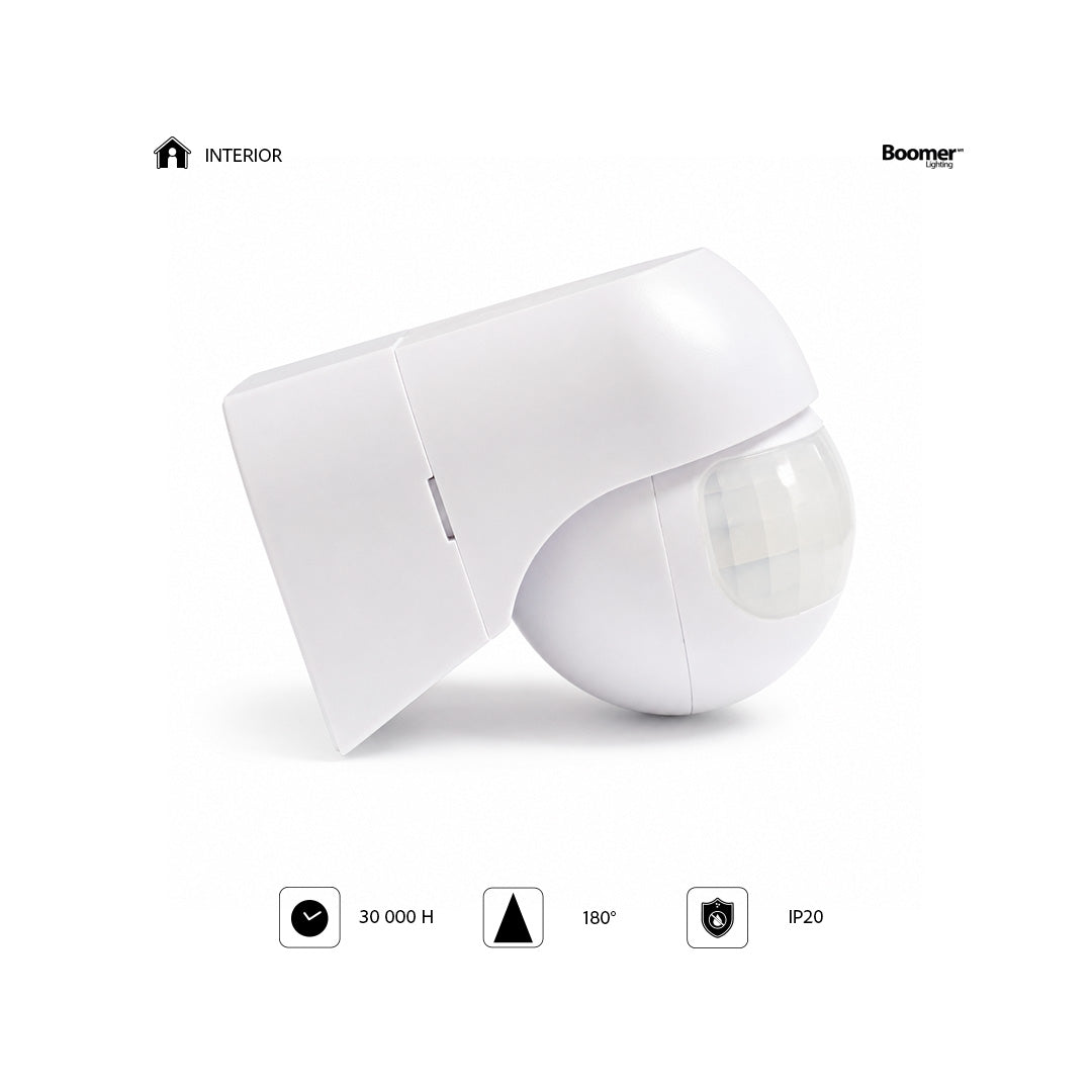 SENSOR DE MOVIMIENTO PIR PARA PARED 200W 180 GRADOS