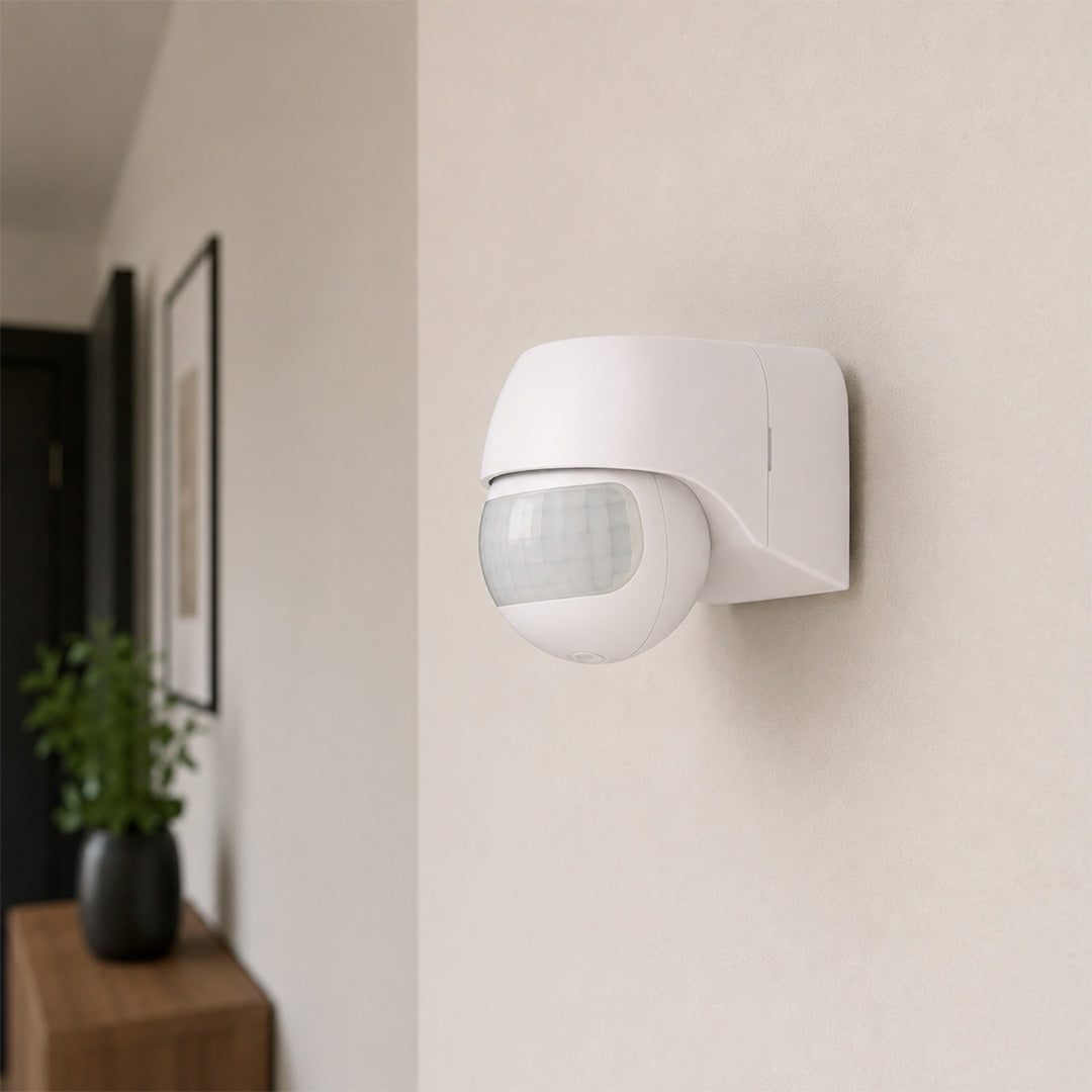 SENSOR DE MOVIMIENTO PIR PARA PARED 200W 180 GRADOS