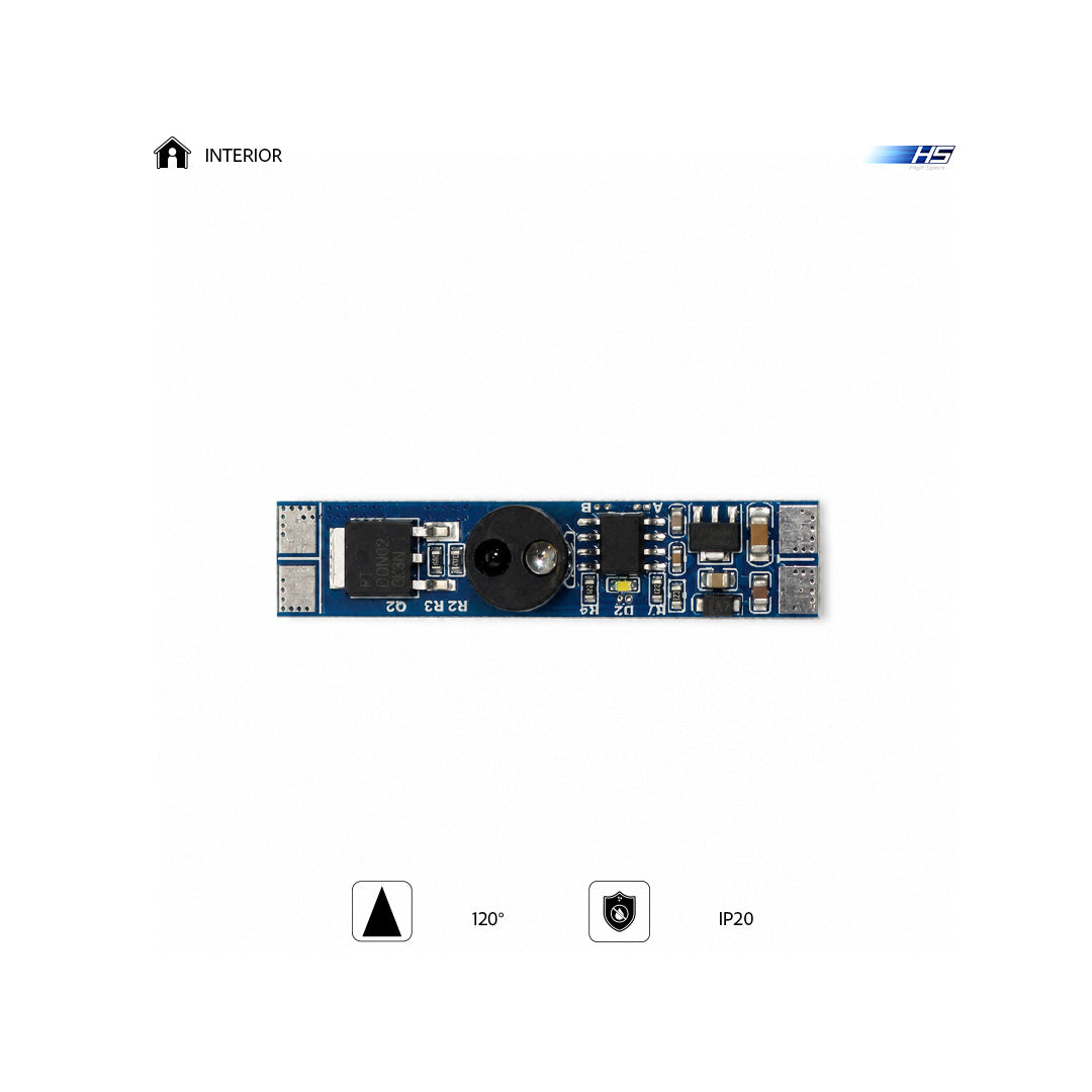 SENSOR DE MOVIMIENTO ON OFF PIR PARA TIRA LED 12V 24V 192W