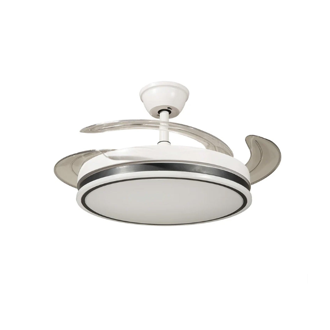 VENTILADOR DE TECHO CON LUZ LED NEGRO AN 42" RETRACTIL, CCT