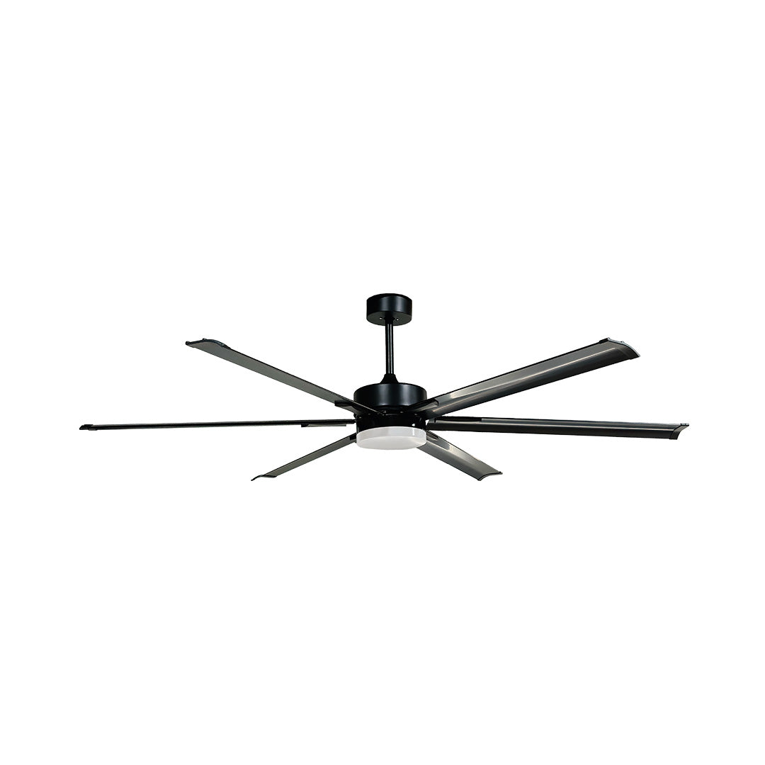 VENTILADOR DE TECHO CON LUZ LED 72" INDUSTRIAL NEGRO 6 VELOCIDADES CCT