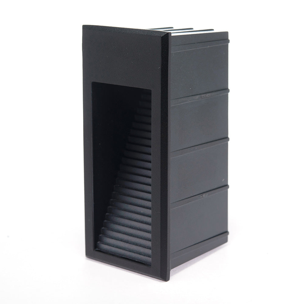LÁMPARA DE CORTESÍA EMPOTRABLE NEGRO ARV, 3W, 3000K, IP65