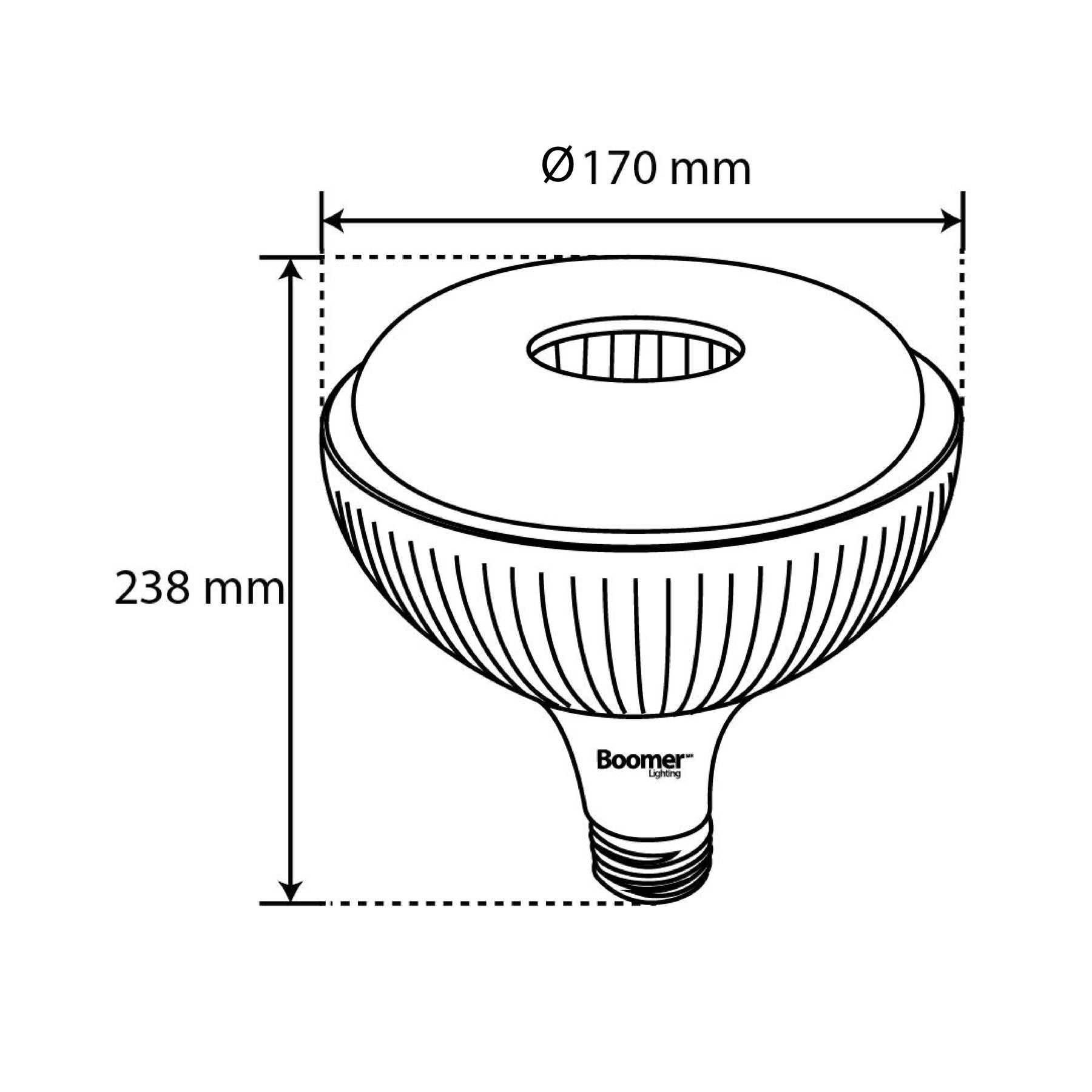 FOCO LED ALTA POTENCIA V 80W LUZ FRÍA, 7200 LM, BASE E27-E40