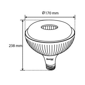 FOCO LED ALTA POTENCIA V 80W LUZ FRÍA, 7200 LM, BASE E27-E40