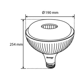 FOCO LED ALTA POTENCIA V 120W LUZ FRÍA 10800 LM BASE E27-E40