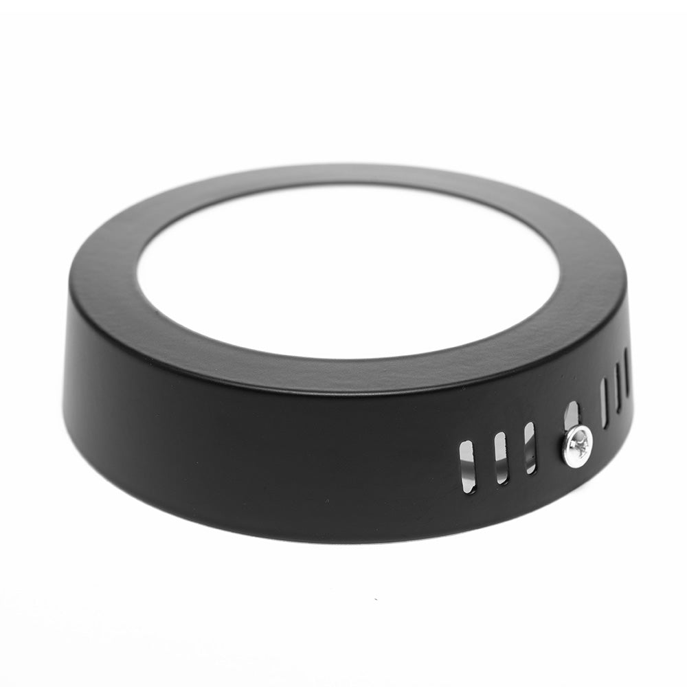PANEL LED REDONDO NEGRO PARA SOBREPONER, 6W, 300LM
