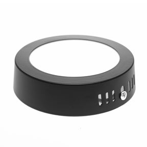 PANEL LED REDONDO NEGRO PARA SOBREPONER, 6W, 300LM