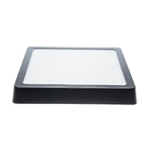 PANEL LED CUADRADO NEGRO PARA SOBREPONER, 18W, LUZ CÁLIDA