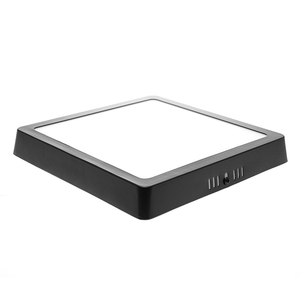 PANEL LED CUADRADO NEGRO PARA SOBREPONER, 18W, LUZ FRÍA