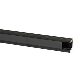 PERFIL EMPOTRABLE NEGRO CON CEJA R PARA TIRA, 2M, IP44, AL