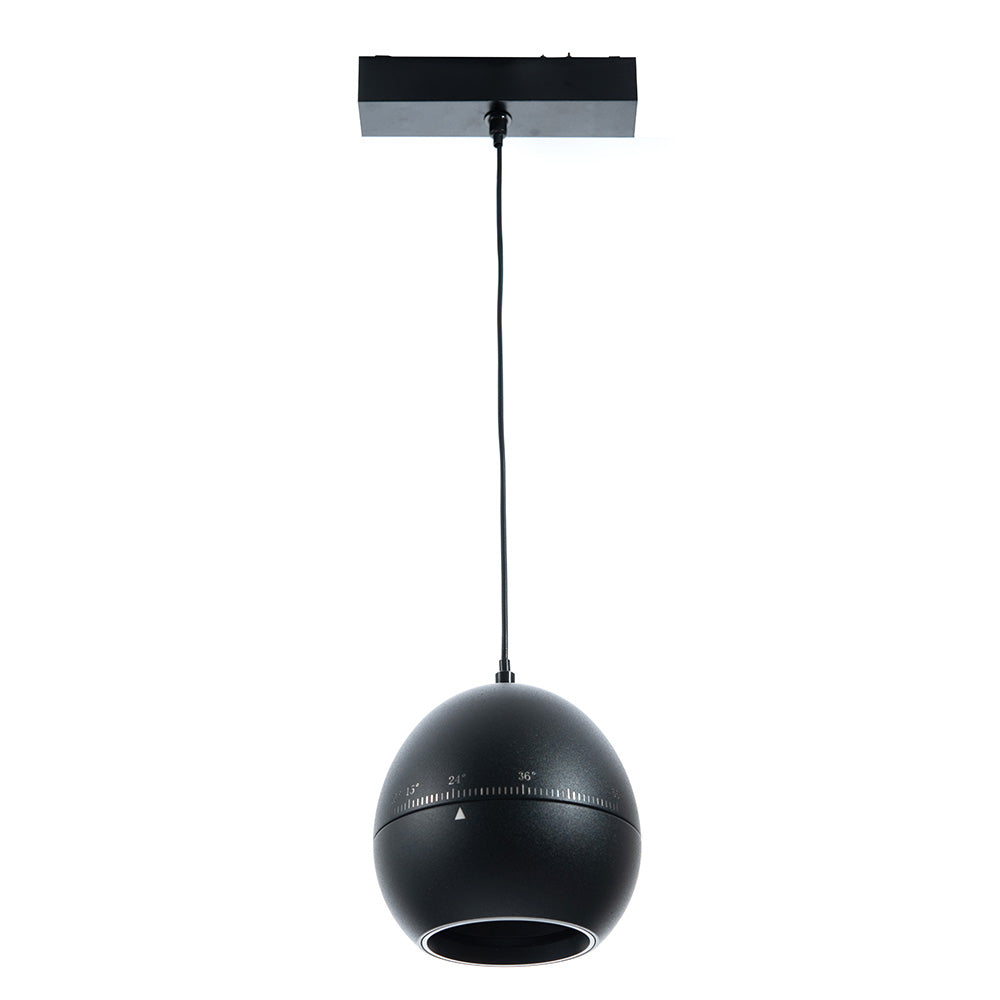 LUMINARIO HS-ION APPLE ADJ. ZOOM NEGRO, 10W, 3000K, 940LM