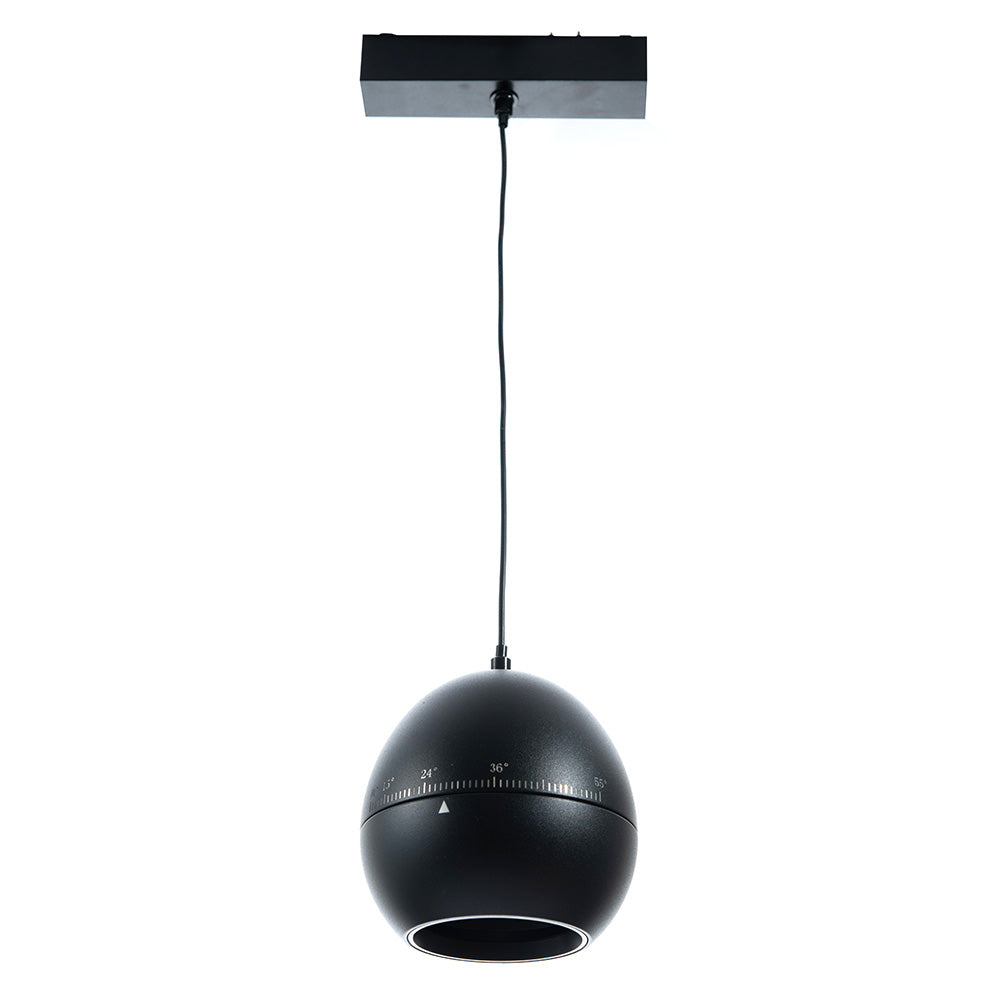 LUMINARIO HS-ION APPLE ADJ. ZOOM NEGRO, 10W, 5000K, 940LM