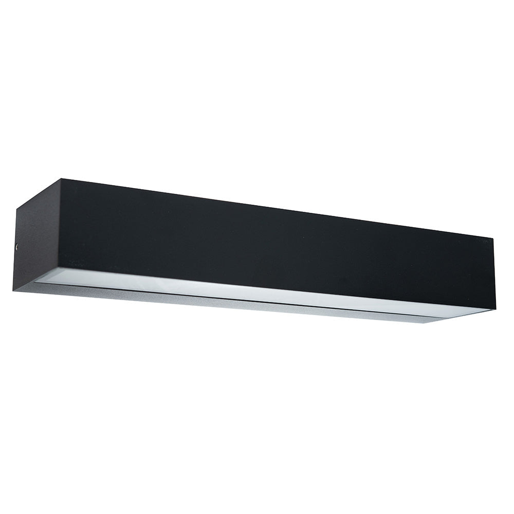 ARBOTANTE PARA PARED H NEGRO 18W LUZ CÁLIDA, 900LM, EXTERIOR