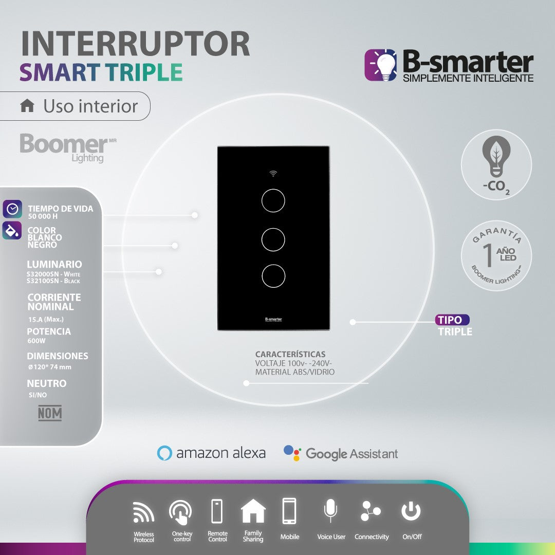 Interruptor Digital Smart con neutro