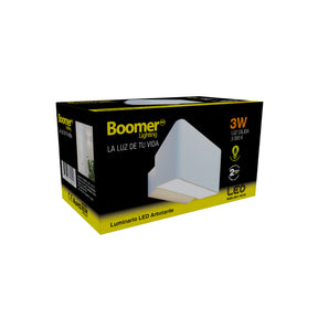 LÁMPARA ARBOTANTE BOX BLANCO, 3W, LUZ CÁLIDA, INTERIOR